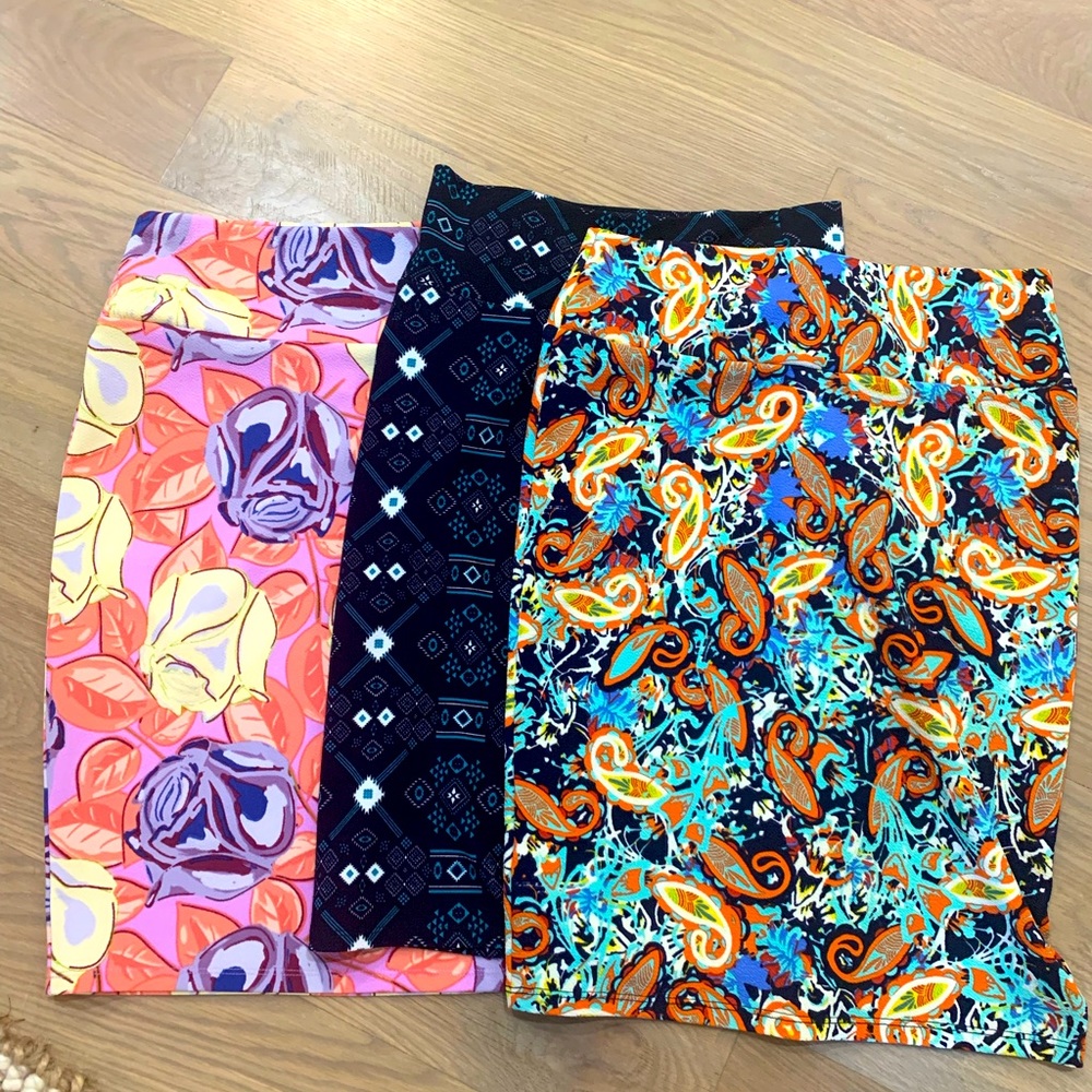 Lula Roe set of 3 skirts